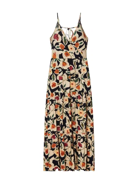 Bonprix Rochie de vară bej / verde / portocaliu negru