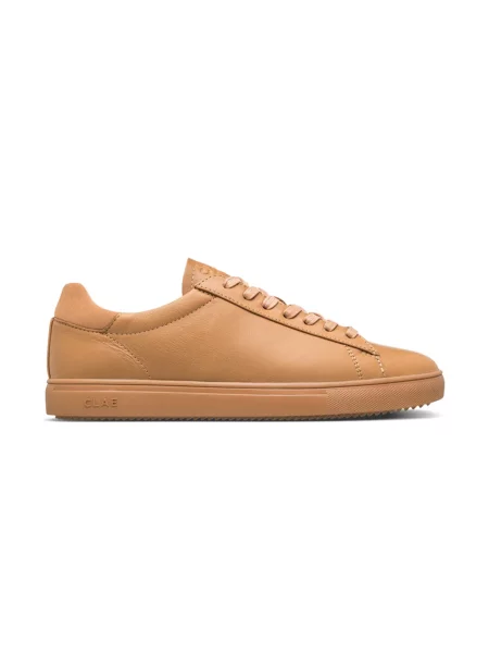 Clae Bradley Camel Brown Leather Mężczyźni Buty sportowe Clae Size: brązowy