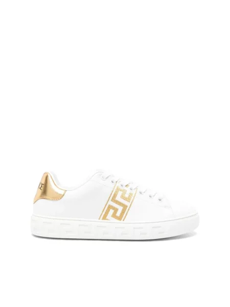 Haftowane sneakersy Versace białe