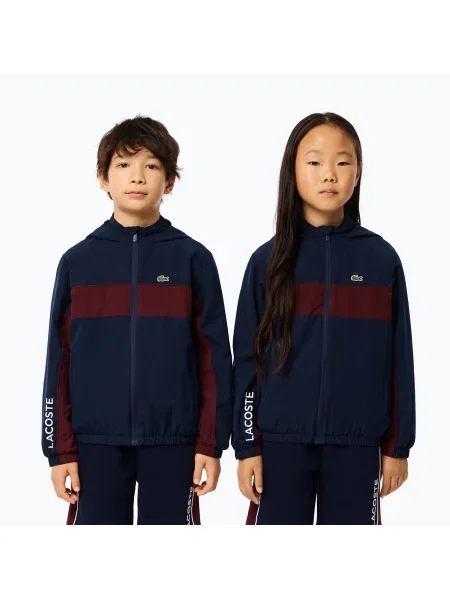 Geacă pentru copii Lacoste navy blue / expresso albastru