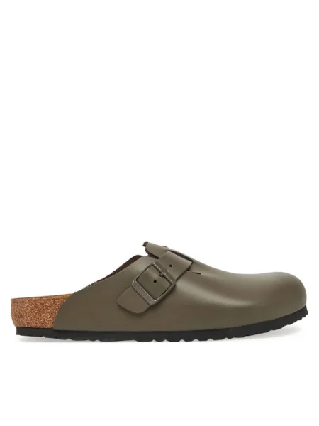 Kožené šľapky Birkenstock sivá