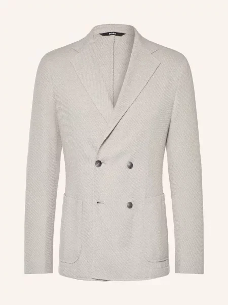 Boss Žerzejové Sako Hanry Slim Fit světle šedá