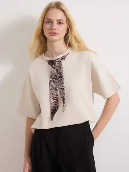 Trendyol Tricou grej negru