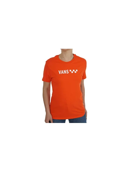 Vans Wm Brand Striper Bf Grenadine Kobiety Koszulki Vans Size: S czerwony
