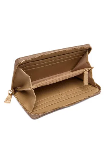 Love Moschino peňaženka dámska z imitácie kože béžová