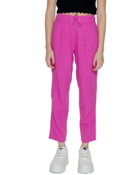 Lniane spodnie Only czarne