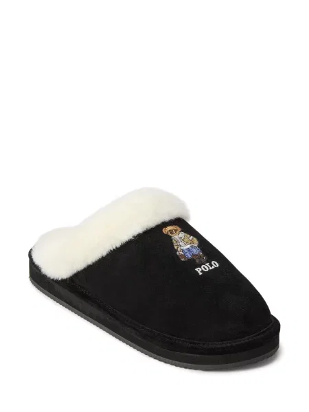 Polo Ralph Lauren Papuci de casă KAYLEIGH albastru / maro / negru / lână alb