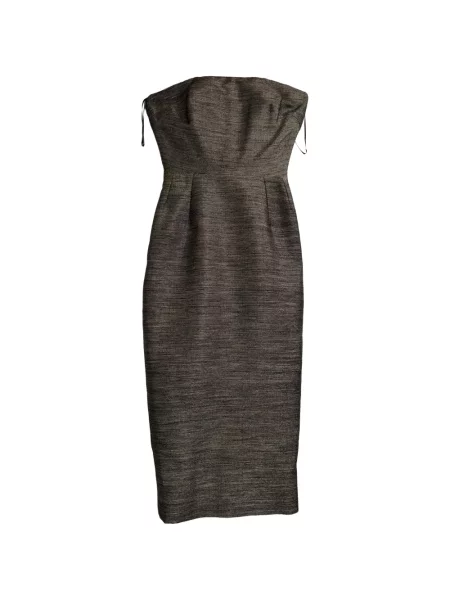 Rochie midi Victoria Beckham fără bretele negru