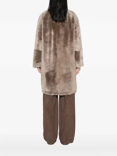 Reversibil geacă Brunello Cucinelli din piele de oaie