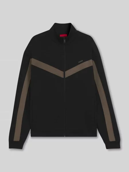 Bluza rozpinana o kroju relaxed fit z dodatkiem bawełny model ‘DARTI’ Hugo czarna