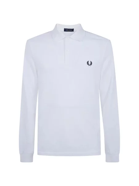 Tricou polo Fred Perry cu autograf alb