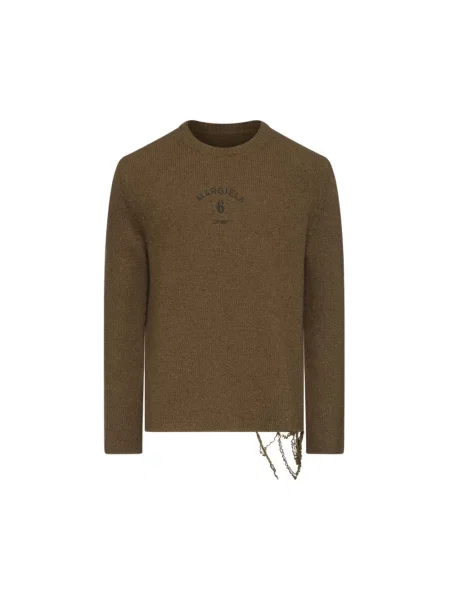 Sweter Mm6 Maison Margiela brązowy
