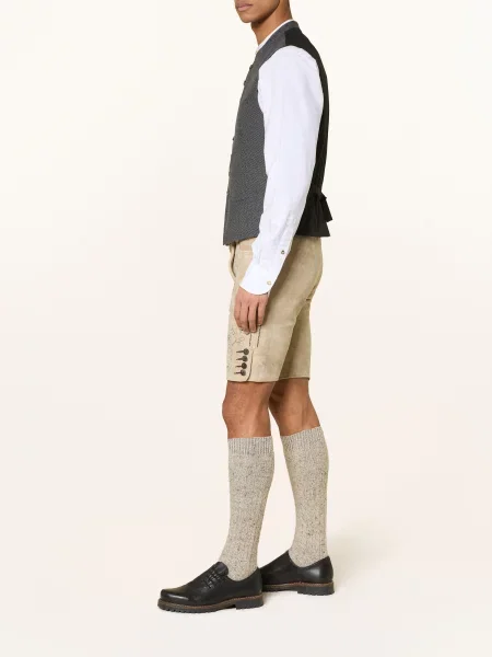 Spieth & Wensky Kožené Kalhoty Herbert béžová