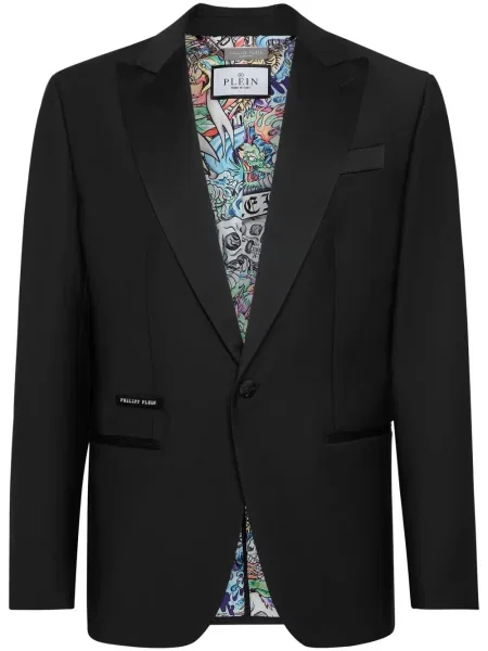Sacou Philipp Plein cu mărgele negru