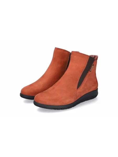 Lniane botki Mephisto czerwone