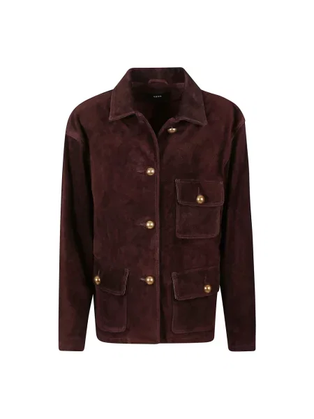 Kurtka skórzana Arma czerwona