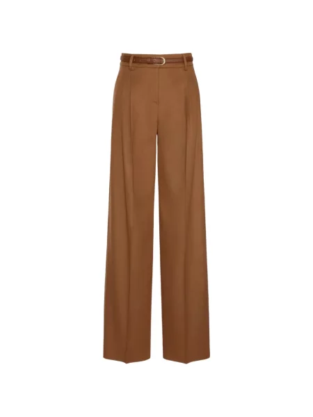 Pantaloni Max Mara de lână maro
