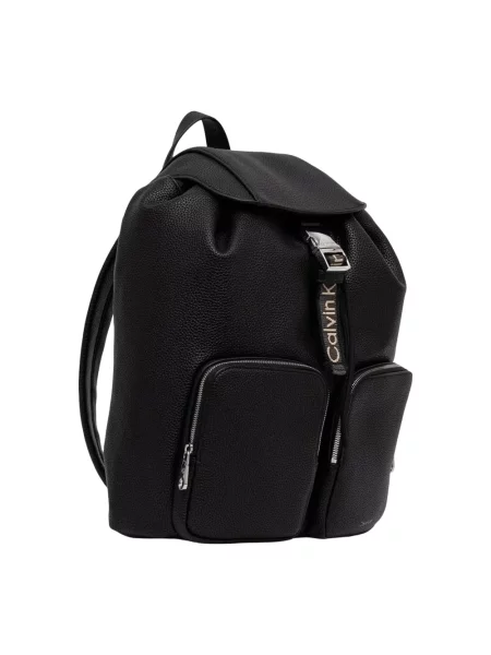 Calvin Klein plecak z imitacji skóry czarny