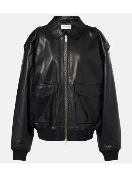 Geanta de piele The Frankie Shop negru