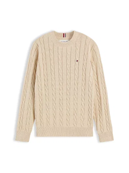 TOMMY HILFIGER Πουλόβερ Essential κρεμ