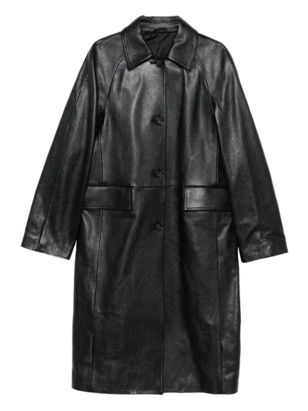 Płaszcz Toteme skórzany czarny