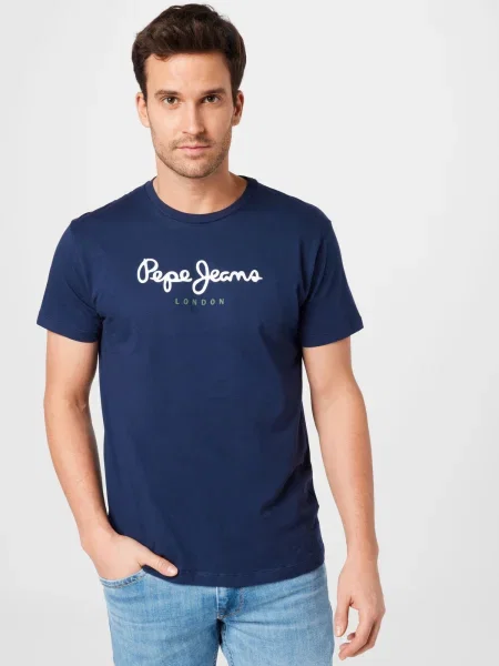 Pepe Jeans Majica Eggo Mornarsko Regular Fit modra