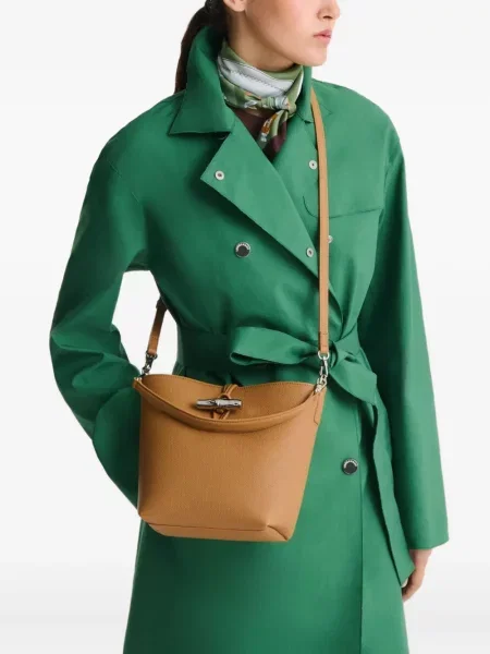 Τσαντα bucket Longchamp καφέ