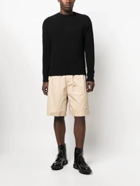 Dlouhý svetr Jil Sander s kulatým výstřihem černý