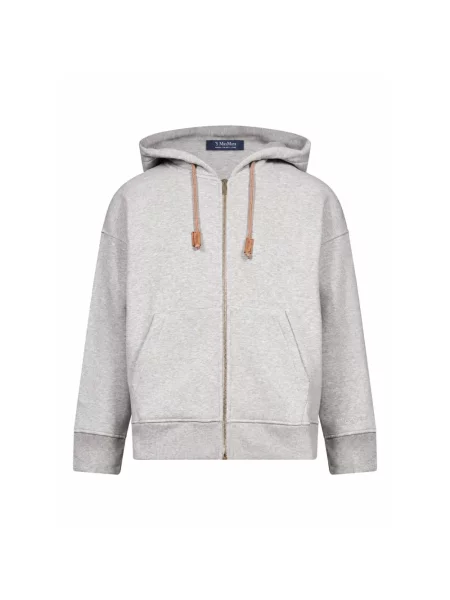 Bluza z kapturem Max Mara z kapturem szara