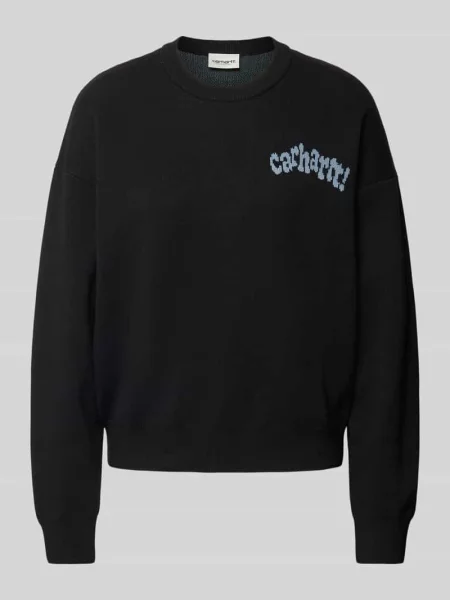 Sweter z dzianiny z nadrukiem z logo model ‘AMOUR’ Carhartt Work In Progress czarny