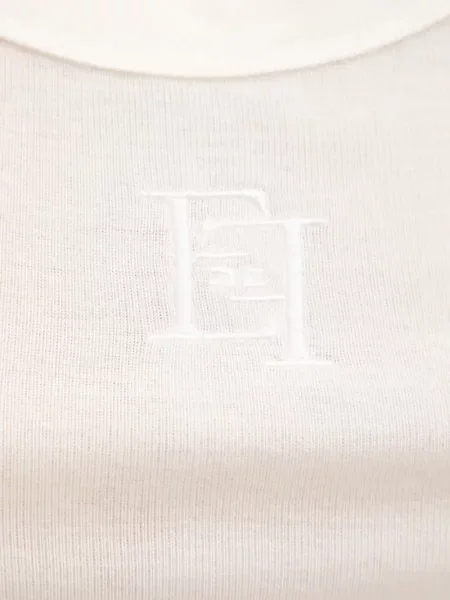Top Elisabetta Franchi cu broderie alb