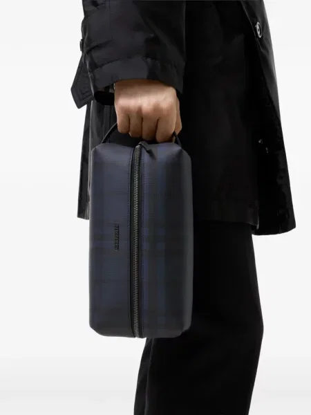 Geantă Burberry în carouri albastru