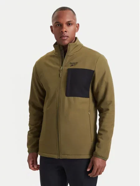 Reebok Яке softshell Тъмнозелен