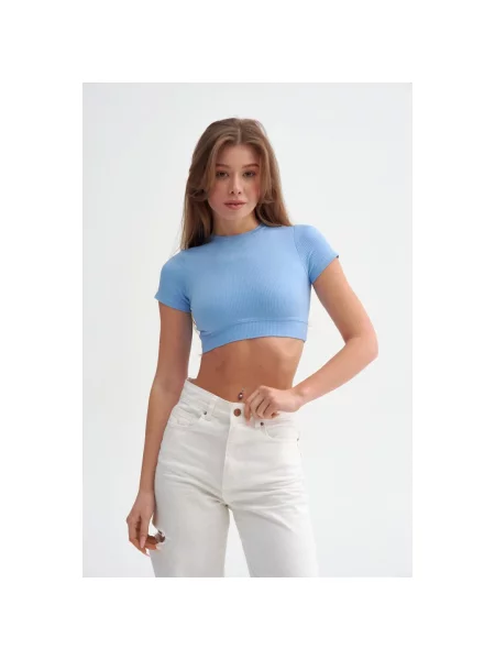 Кроп-топ Dilvin блакитний