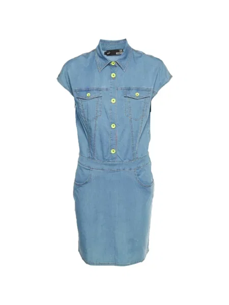 Rochie din denim Love Moschino albastru