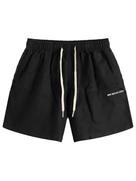 Lniane szorty Mki czarne