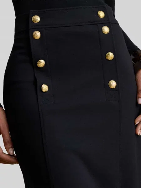 Spódnica ołówkowa o kroju tapered fit z mieszanki Lauren Ralph Lauren czarna