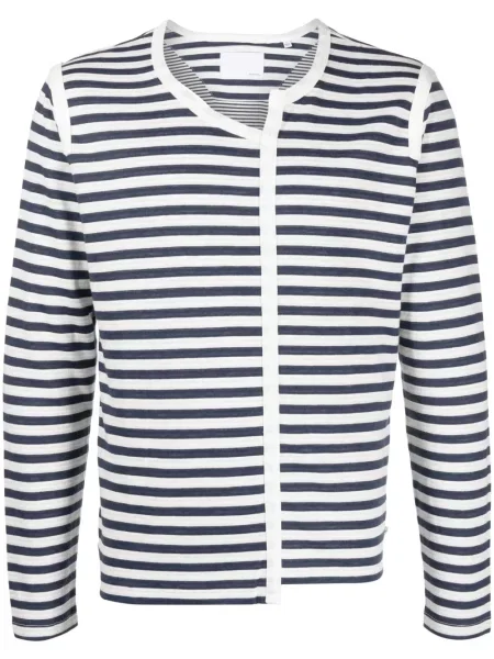 Pruhované asymetrické tričko Private Stock modré
