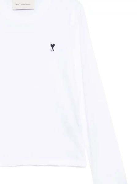 Lung tricou Ami Paris alb