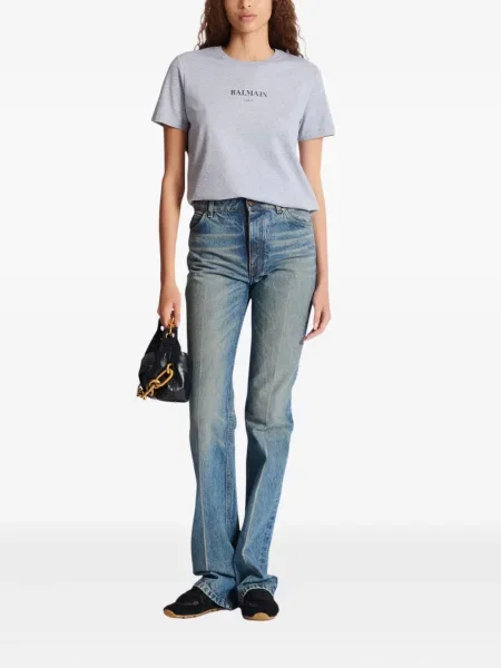 Tricou Balmain cu imagine gri
