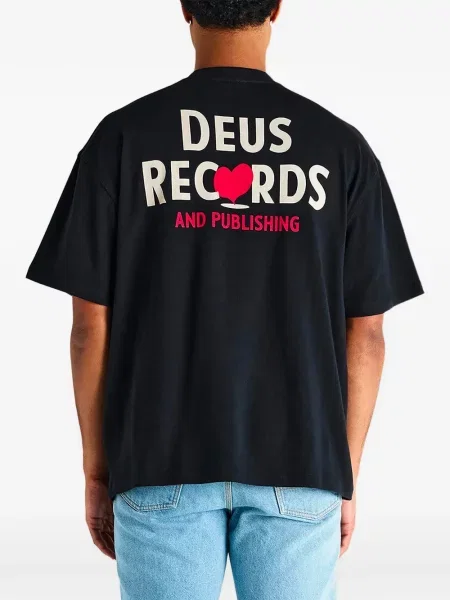 Tricou Deus Ex Machina cu imagine negru