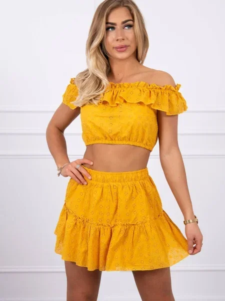 Fustă Kesi cu broderie