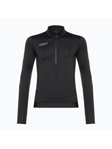 Мъжки суитшърт за бягане HOKA Zip black черно