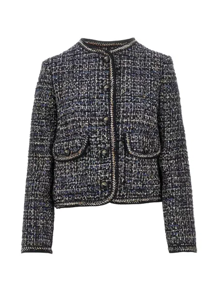 Geacă Etro din tweed albastru