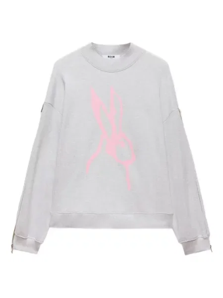 Bluza Msgm z nadrukiem szara