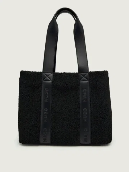 HUGO Geantă shopper Becky SH | shearling negru