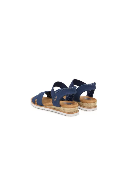 Skechers Sandali BOBS Desert Kiss Golden Lily Mornarsko modra