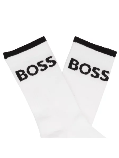 Prugaste čarape Boss bijela
