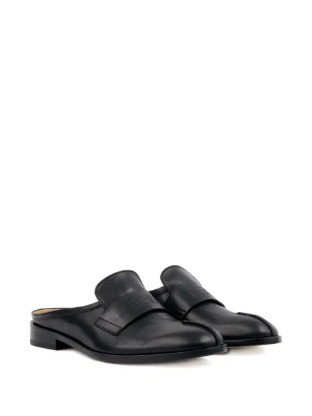 Papuci tip mules Mm6 Maison Margiela din piele slip-on negru