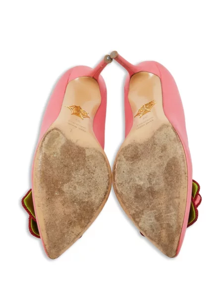 Virágos körömcipő Charlotte Olympia rózsaszín